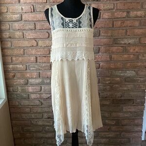 A’reve Lace Detailed Asymmetrical Dress Medium NWT